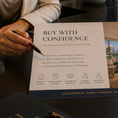 Professional guidance for buying property in Panama with trusted real estate representation and legal support.